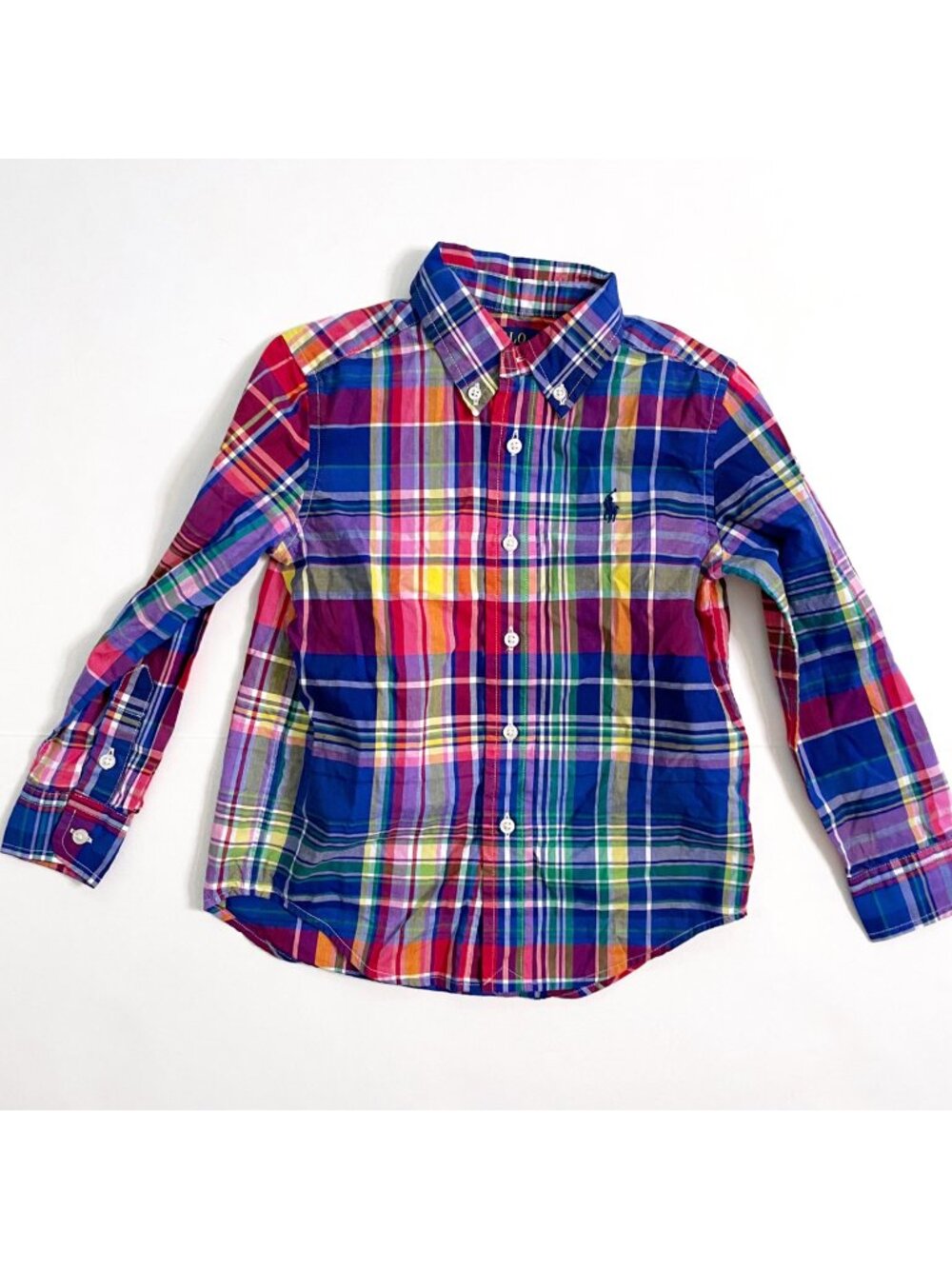 Polo Ralph Lauren Boys Plaid Cotton Poplin Shirt, Size 4
